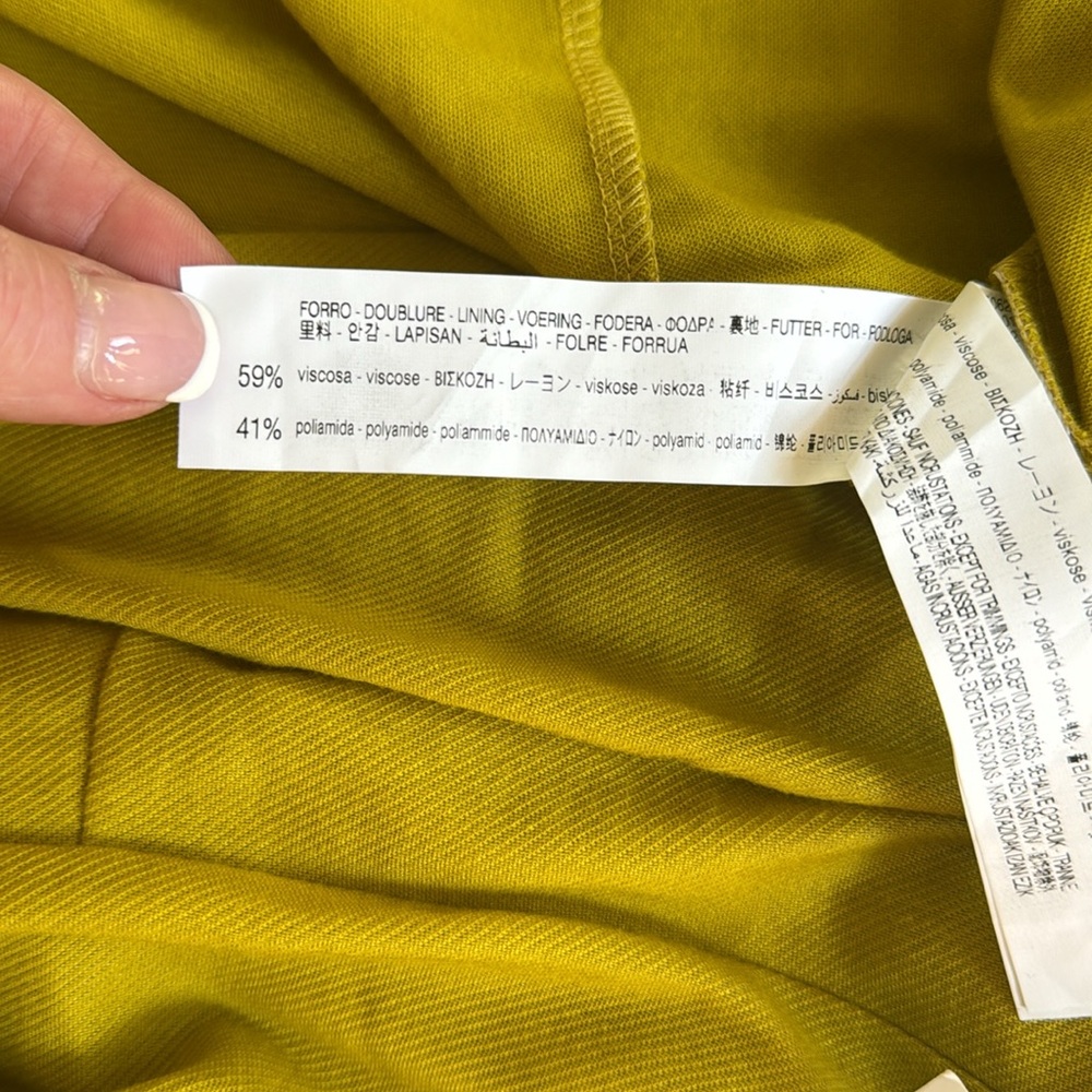 NWT Zara Yellow Green Cutout Halter Dress with bead - Picture 9 of 9